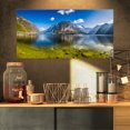 thumbnail image 1 of Crystal Clear Mountain Lake in Alps - Landscape Canvas Art Print, 1 of 3