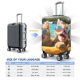 thumbnail image 4 of Fuzoiu Sunglasses Beach Kittens Print Suitcase Cover,Washable Luggage Covers for Suitcase,Elastic Luggage Protector Cover,Scratch Resistant Travel Suitcase Covers-Small, 4 of 7