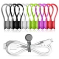 thumbnail image 1 of Agrupar y organizar cables es más fácil con soluciones de sujeción magnéticas de amplia aplicación, bridas reutilizables en colores surtidos (paquete de 12), 1 of 7