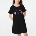 thumbnail image 4 of Pyjama Fille Robe Chemises de Nuit T-Shirts Robe de Printemps Décontractée Noire 10-12 Ans, 4 of 6