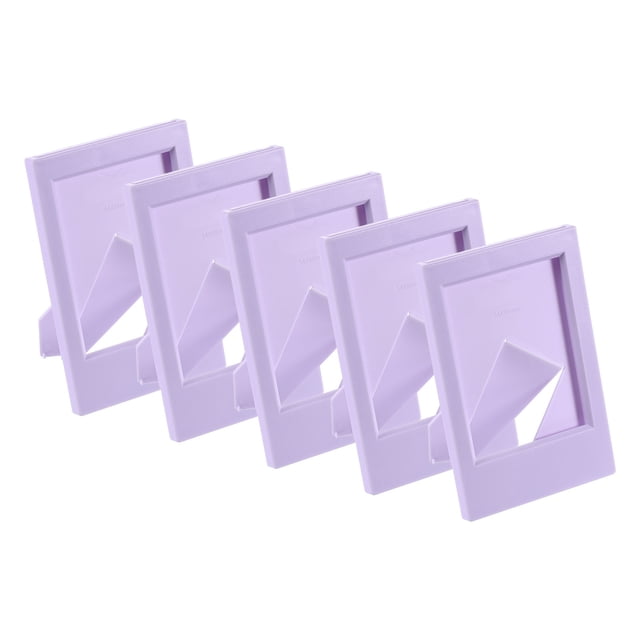 Uxcell 5 Pcs Mini Cadres Photo 2.4 x 3.6 Pouces Rectangle Petit Cadre Photo, Violet