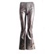 thumbnail image 1 of Pantalones acampanados con cintura elástica y moda de cuero brillante para mujer de escenario sexy de Europa y Estados Unidos, pantalones de pierna ancha para discoteca, 1 of 5