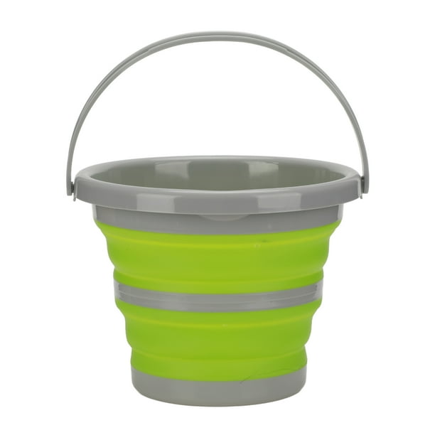 Cubo plegable, cubo plegable, mango portátil, cubo de plástico plegable, cubo plegable para coche, máxima comodidad