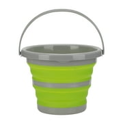 Folding Collapsible Bucket, Collapsible Bucket Easy Hanging Portable Handle  For Camping Green Small