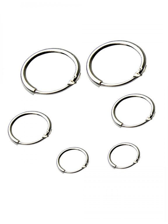 New Round Small Sleeper Hoops Earrings 3 Pairs Earrings Hoop 8mm 10mm 12mm BETT