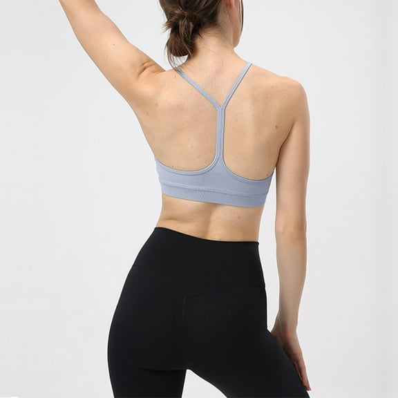 Butterluxe Womens Y Back Sports Bra Padded Racerback Low Spaghetti Thin Strap Workout Yoga Bra Women's Athletic Bras for Women Pack Brazier for Women Bra for Women Sports Bra for Running Sports Bra
