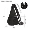 thumbnail image 6 of KL928 Nylon Sling Bag Small Crossbody Backpack Shoulder Casual Daypack for Cycling Hiking Travel, 6 of 7