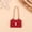 Red, variant on Fashionable Dollhouse Metal Chain Bag Pack Doll Bag Miniature Shopping Handbag For Clothes Accessories