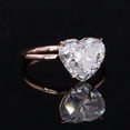 thumbnail image 3 of Forever Jewels 3Ct Heart Cut Moissanite Women Solitaire Engagement Ring 14K Rose Gold Plated, 3 of 5