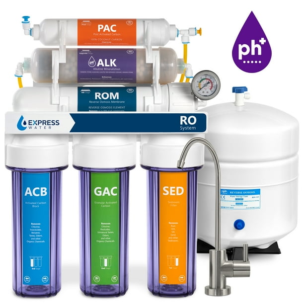 Express Water Alkaline Reverse Osmosis Filtration System 10 Stage RO