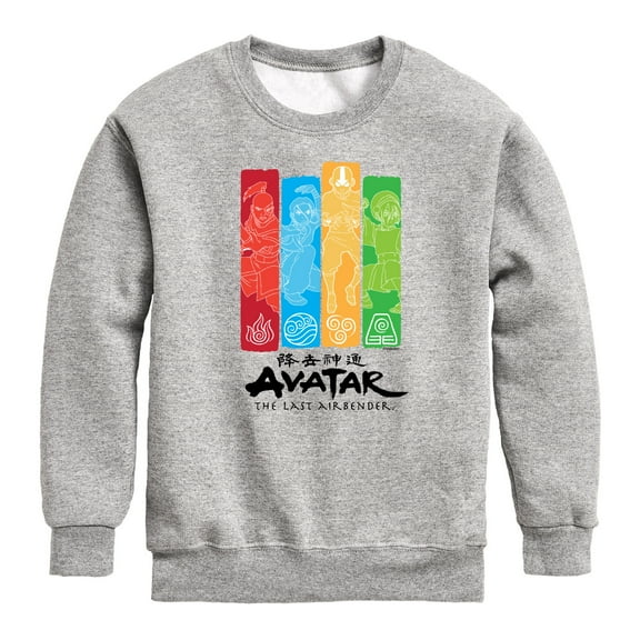 Avatar - The Last Airbender - Four Nations - Youth Crewneck Fleece Sweatshirt