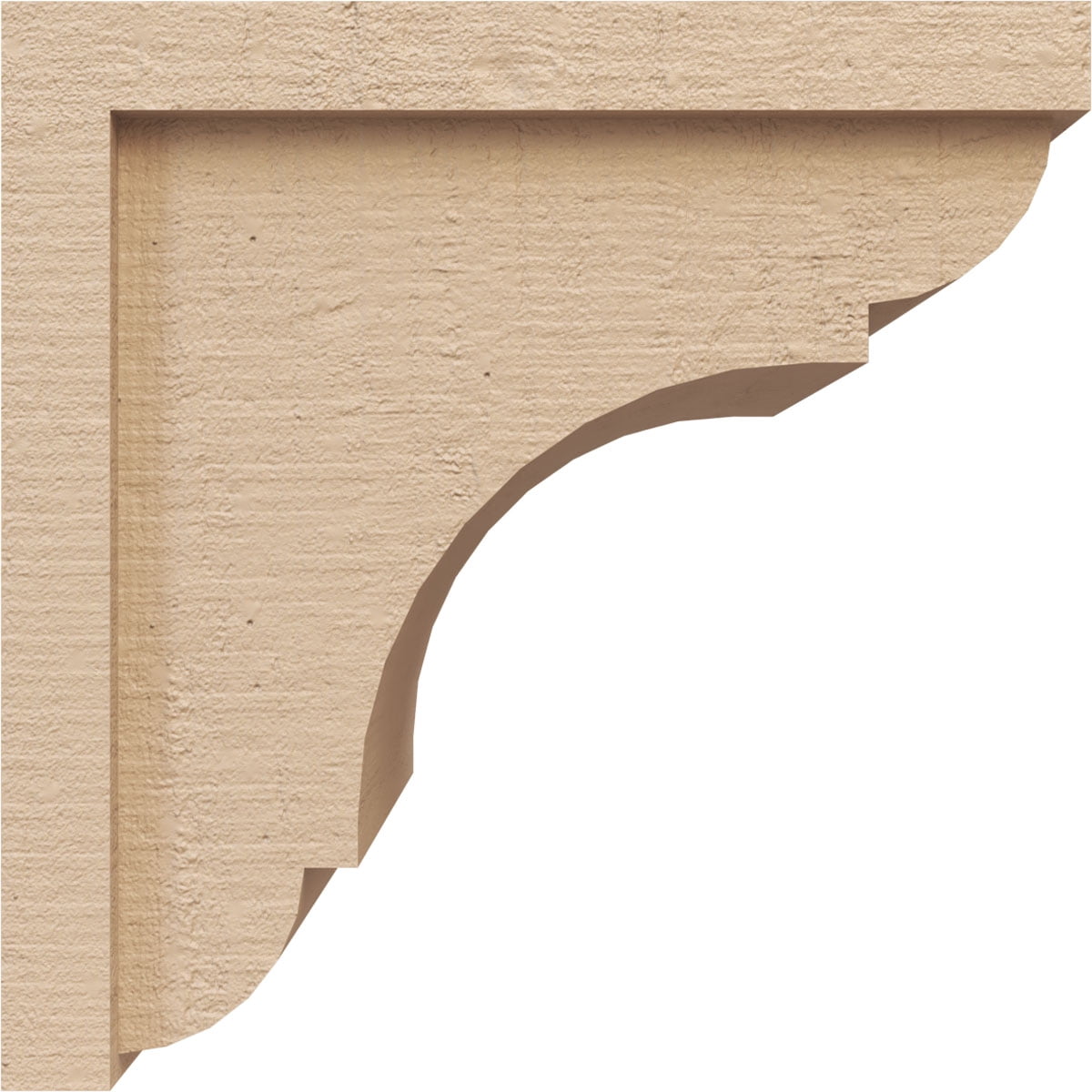 12"W x 12"D x 12"H Wide Bryant Rough Cedar Woodgrain TimberThane Corbel, Primed Tan