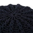 thumbnail image 5 of GDF Studio Agatha Modern Knitted Cotton Round Pouf, Dark Blue, 5 of 7