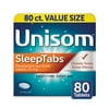 Unisom SleepTabs Doxylamine Succinate Sleeping Pills, Nighttime Sleep Aid, 25 mg, 80 Tablets
