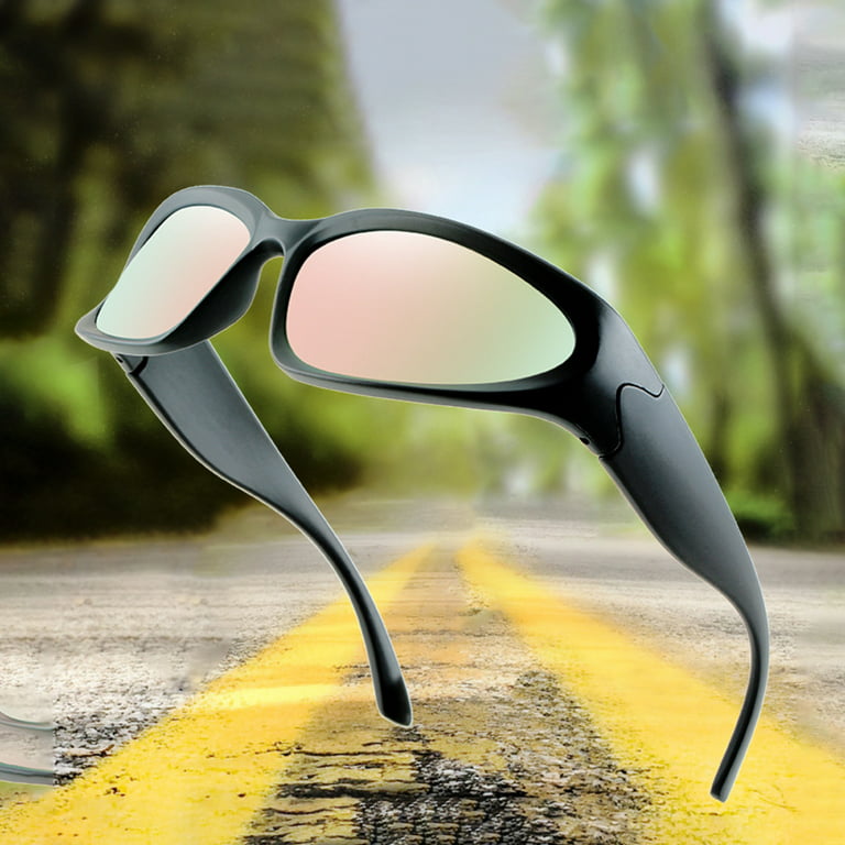 Fishing Running Mirrored Sun Glasses UV Protection Big Frame for Men Women  Baseball Sunglasses Silver Frame Gray