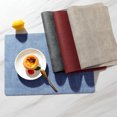 thumbnail image 3 of Cloth Placemat Faux Leather Table 5 2 Mat Protector Waterproof Oil-proof Non-slip Dinning Pad for Home Hotel, Gray, 3 of 9