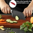 thumbnail image 5 of Crinkle Cut Knife, Stainless Steel Wave Fries Cutter Slicer with Non-Slip Rubber Handle, Crinkle Cutter for Veggies, French Fry, Potato, Cucumber, Carrot and Fruit(Green,3PC), 5 of 7