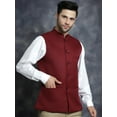 thumbnail image 4 of Maple Clothing Nehru Jacket Men's Traditional Sleeveless India Modi Waistcoat Vest Guest Outfit (Maroon, S), 4 of 7