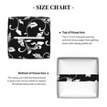 thumbnail image 5 of Kdxio Black White Leaves Print Tissue Box Cover,Square Decorative PU Leather Facial Paper Case Organizer Holder Dispenser for Bathroom,Night Stands,Desk,Car 5.2''X5.2''X5.2'', 5 of 8