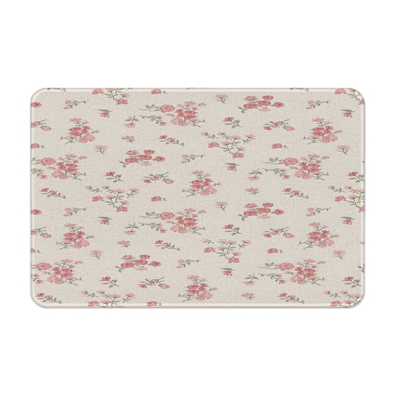 Vintage Flower Non Slip Cushioned Anti-Fatigue Floor Mats for Kitchen Sink Office 19.7*31.5IN