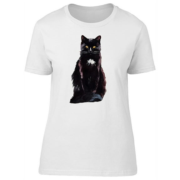 Tuxedo Black And White Cat T-Shirt Women -Image by Shutterstock, Female XX-Large