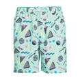 thumbnail image 3 of No Boundaries Men's & Big Men's 7" Printed Swim Trunks, 3 of 5