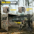 thumbnail image 4 of Hunting Blind with Full Open Door 360° See Throught Ground Blind for Deer Hunting Blaze Orange Safety Panels, Portable Hunting Blind Camouflag, 4 of 9