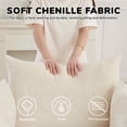 thumbnail image 6 of FFH 55" Round Swivel Chair, Modern Lounge Chair Reading Chair with 360° Rotating Base for Living Room, Bedroom, Chenille Beige, 6 of 13