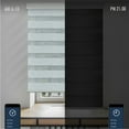 thumbnail image 4 of Yoolax Motorized Horizontal Blinds Smart Day and Night Roller Shades Electric Zebra Blind(80% Shading Luxury Grey,38"W x 72"H), 4 of 6
