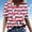 Red summer tops 2023 women, variant on Dyegold Summer Tops for Women 2023, Summer 4th July Shirts for Women American Flag Patriotic Tops Casual Loose Henley Shirts Short Sleeve V Neck ​Blouses