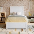 thumbnail image 4 of AFI Aveline Twin Platform Bed with Matching Footboard & Twin Trundle, White, 4 of 13