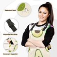 thumbnail image 2 of Cartoon Avocados Leaves Apron Set with Oven Mitts Pot Holders Set of 5 Kitchen Stuff Accessories, 2 of 6