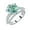 Green, variant on Sparkling Round Cut Moissanite Engagement Rings for Women 5 Carat D Color VVS1 S925 Sterling Silver Lab Created Diamond Rings Anniversary Wedding Promise Ring with Certificate