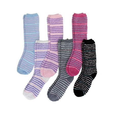 

Plush & Toasty 6 Pack Striped Fuzzy Socks