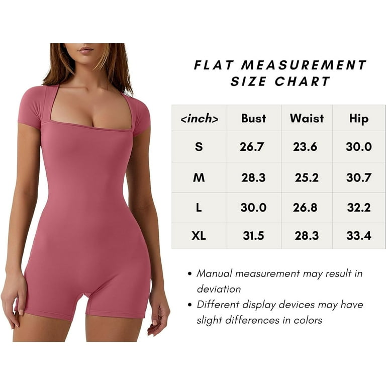 Women's Short Sleeve Bodycon Romper Stretchy Square Neck Sexy Unitard  Jumpsuit