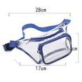 thumbnail image 2 of Riñonera transparente, cinturón impermeable, con tirantes ajustables para eventos, juegos y conciertos,Azul, 2 of 5