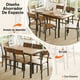 thumbnail image 2 of Comedor Extensible de 4 a 6 Personas con Mesa y 6 Sillas – Estilo Moderno Industrial, Madera y Metal convertible de 120 cm a 160 cm, 2 of 6