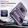 thumbnail image 5 of Dteck Card Holder Case for iPhone 11,Shockproof Silicone + PC Case Ring Stand Heavy Duty Drop Protection Wallet Cover for iPhone 11,Violet, 5 of 7