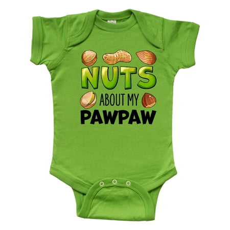 

Inktastic Nuts About My Pawpaw Peanut Almond Pistachio Gift Baby Boy or Baby Girl Bodysuit