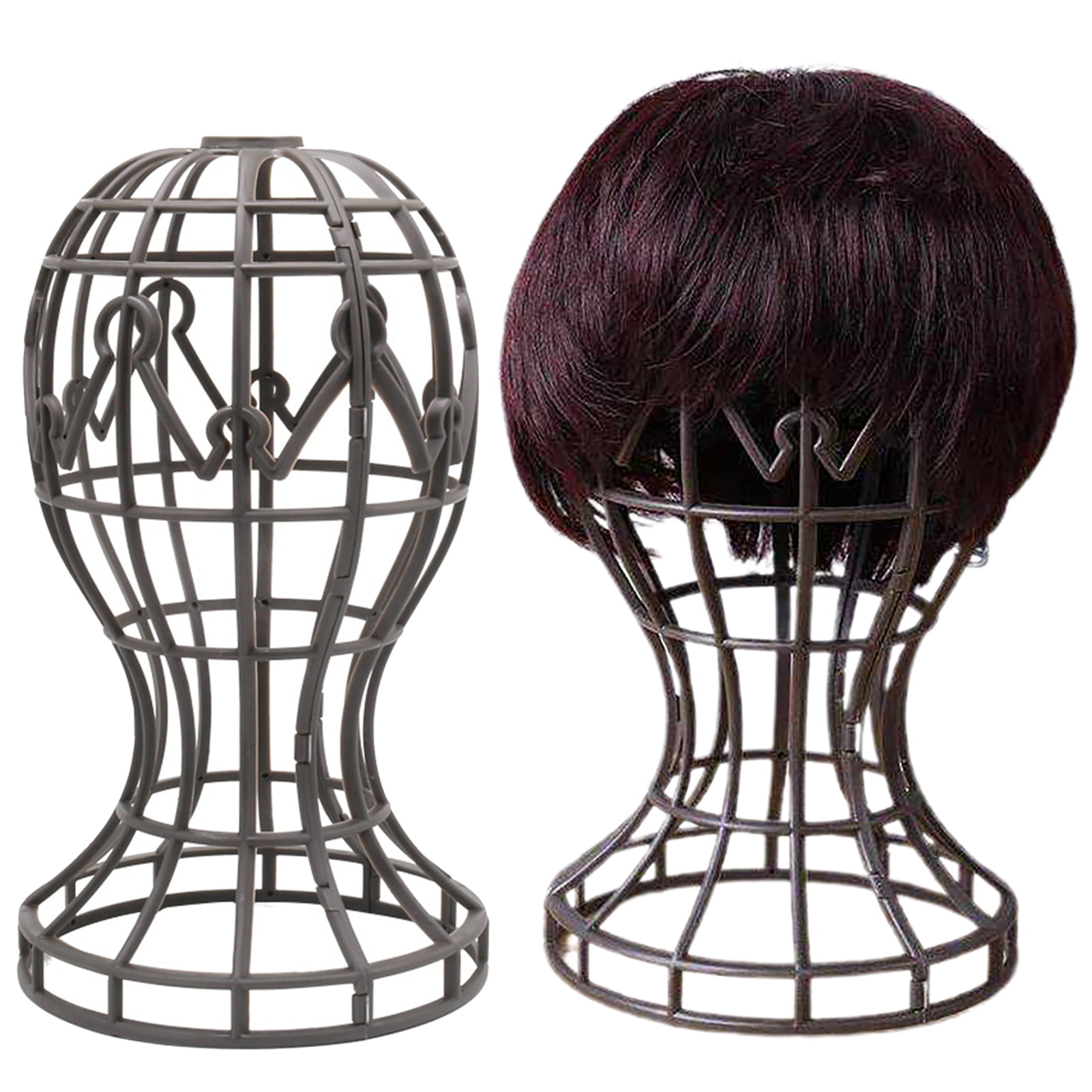 8 Pieces Wig Holder Wig Head Stand Wig Stand for Styling, 13.8 Inch Wigs  Portable Hat Display Stand Travel Wig Holder for Multiple Wigs Practice Hat