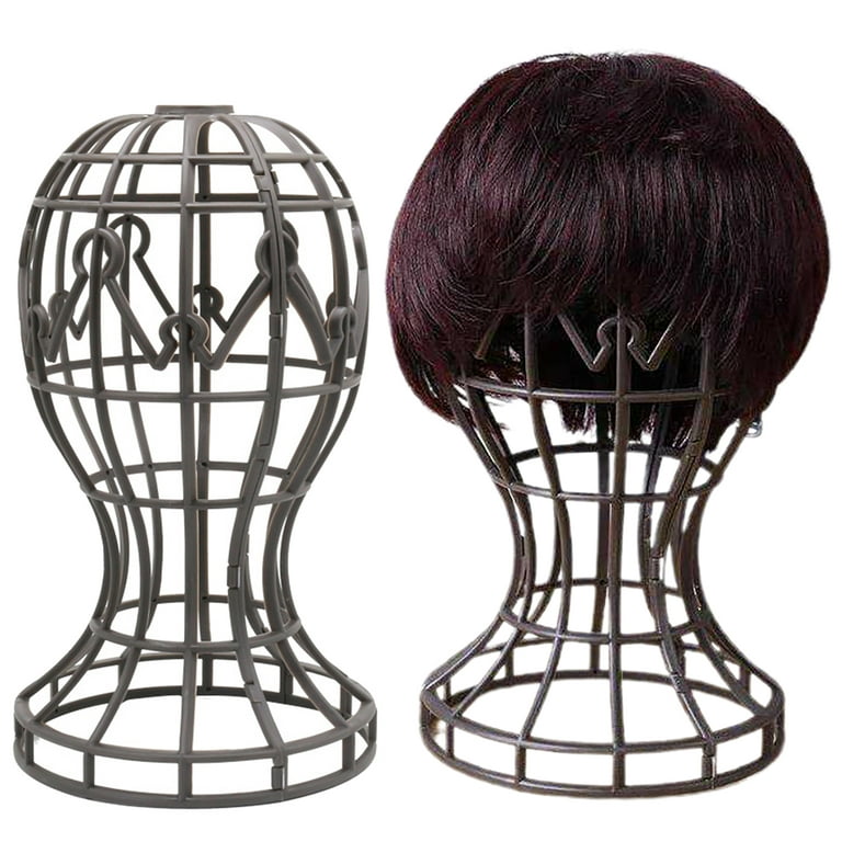 ZEHUR Wig Stands Holder, 6 Pack Portable Short Wig Stand Collapsible 14.2 Inches Wig Display Tool Travel for Multiple Wigs and Hats