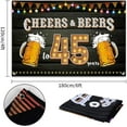 thumbnail image 2 of 6x4Ft 45th Birthday Anniversary Banner Backdrop Cheers and Beers to 45 Years Birthday Anniversary Decorations Party Supplies, 2 of 5