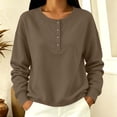 thumbnail image 7 of Jovrlynd Sweatshirt for Women Crewneck Long Sleeve Relaxed Fit Half Button Winter Sweatshirts Soft Comfy Pullover Tops 2026, S-2XL, 7 of 7