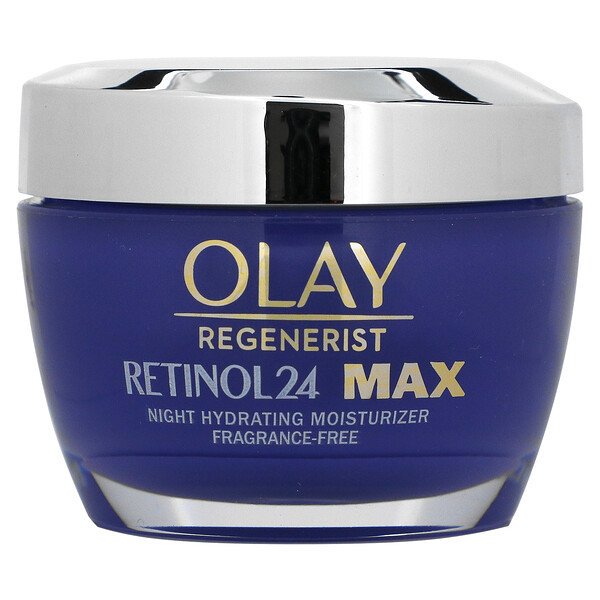 Olay, Regenerist, Retinol 24, Night Hydrating Moisturizer, FragranceFree, 48 oz Pack of 2
