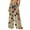 Beige, variant on SELONE Womens Swim Cover up Sun Protection Boho Pants Summer Wide Leg Elastic Waist Trouser Hawaiian Beach Wear