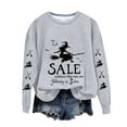 thumbnail image 4 of Neewe Women's Halloween Witches Printed Casual Crew Neck Sweatshirt Loose Soft Long Sleeve Pullover Tops, 4 of 4