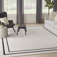 thumbnail image 2 of Nourison Essentials 10' x 14' Ivory/Black Contemporary Bordered Indoor/Outdoor Area Rug, 2 of 10