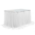 thumbnail image 1 of BINGLI Tulle Table Skirt Baby Shower Tablecloth for Rectangle Tables or Round Tables Ruffle Tutu Table Skirts Desk Skirt for Princess Girls Birthday Party Cake Dessert Decorations, 1 of 2