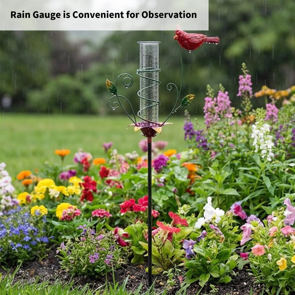Giaone Durability Outdoor Rain Gauges Decorative Rain Gauges With Clear Scale for Rainfalls In Gardens and Farms