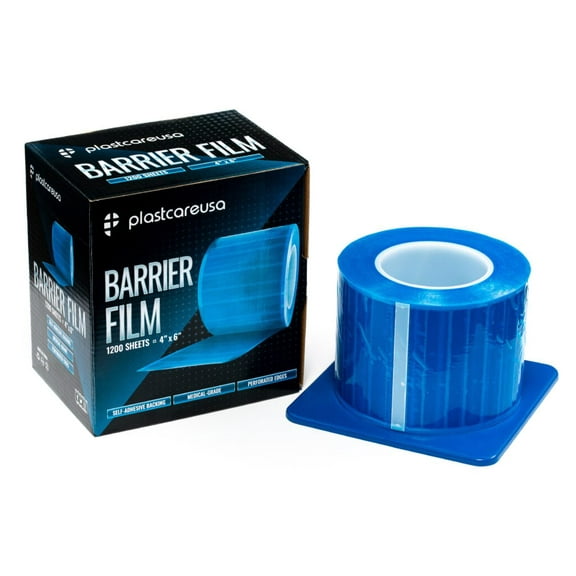 Barrier Film Rolls 4" X 6" for Dental, Medical, Tattoo (Blue)